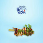 106. Okseﬁlet med spicy sauce, unagi sauce